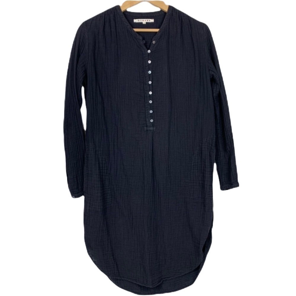 Xirena Black Cotton Gauze Tunic Dress Size Small